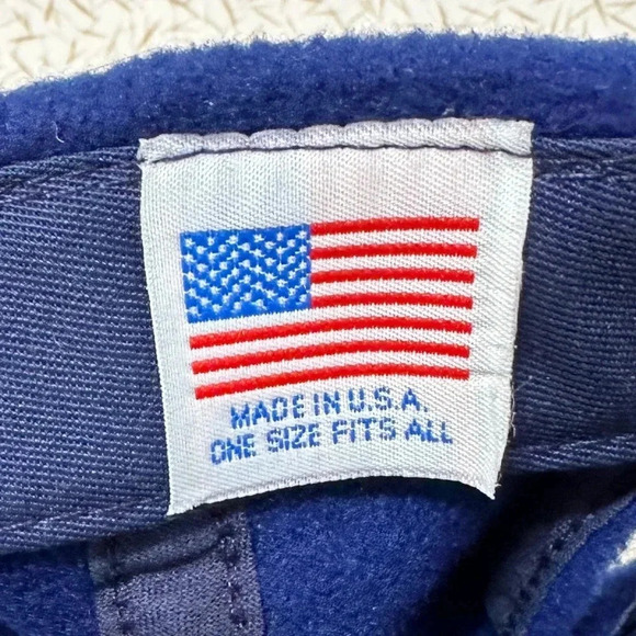 Vintage Harley-Davidson Wool StrapBack Winter Hat (Made in USA) NWOT Red/Wht/Blu - Picture 6 of 6